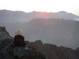 Shugendō priest on mountain