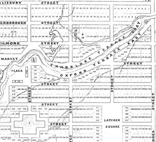 1850s Christchurch map