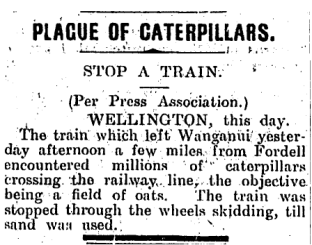 Plague of caterpillars 1910