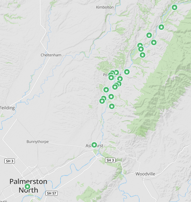 map of Wildbore geocaches